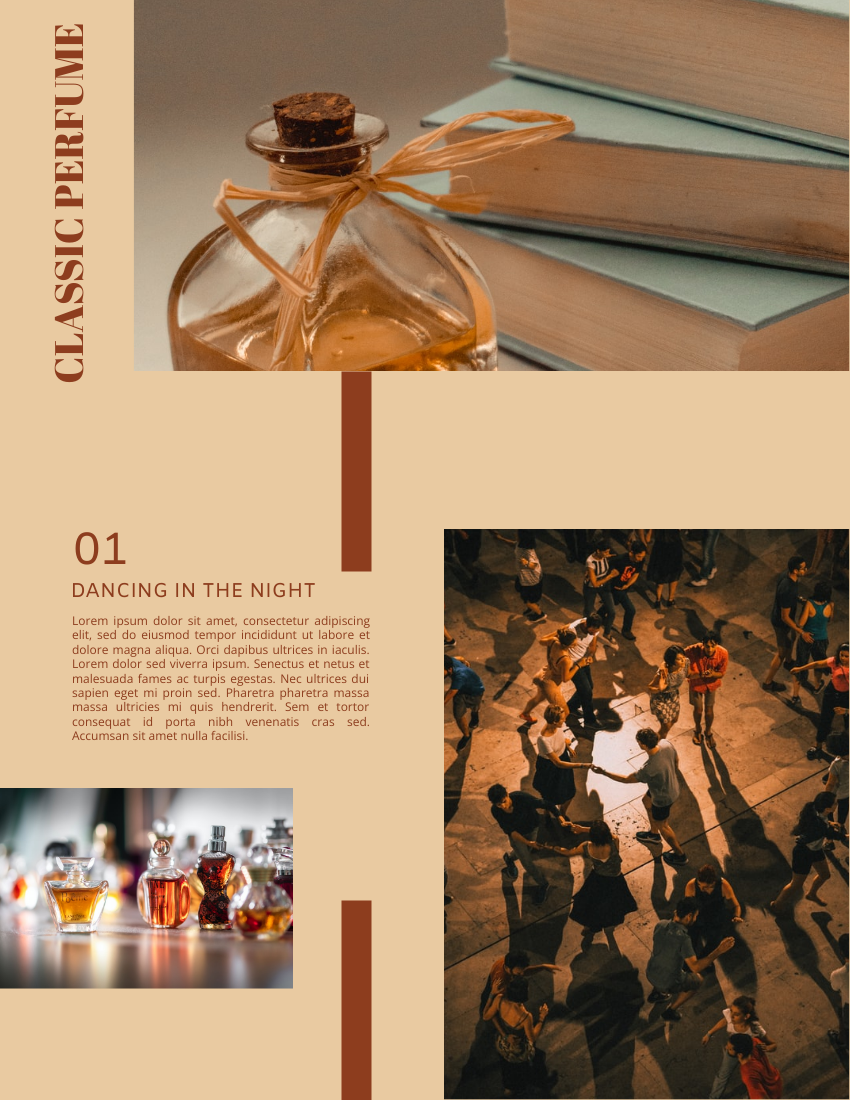Catalog template: Perfume Series Catalog (Created by Visual Paradigm Online's Catalog maker)