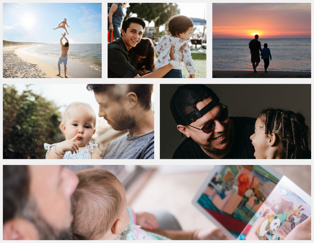 家庭照片簿 模板。Best Dads Celebration Photo Book (由 Visual Paradigm Online 的家庭照片簿软件制作)