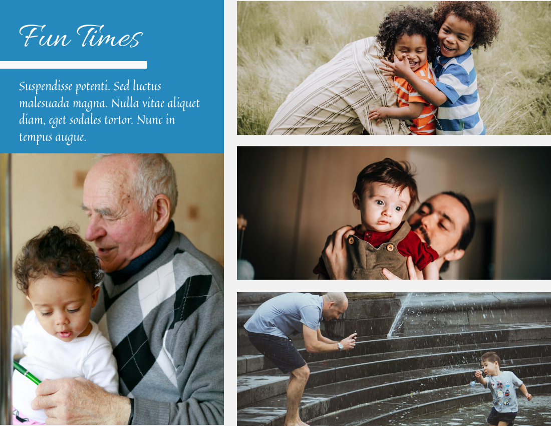 家庭照片簿 模板。Best Dads Celebration Photo Book (由 Visual Paradigm Online 的家庭照片簿软件制作)