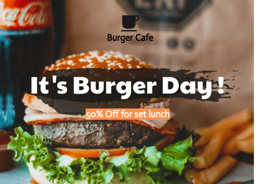 Editable giftcards template:Burger Gift Card