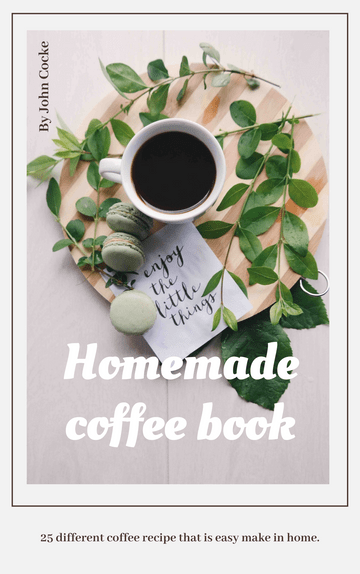 Editable bookcovers template:Homemade Coffee Book Cover