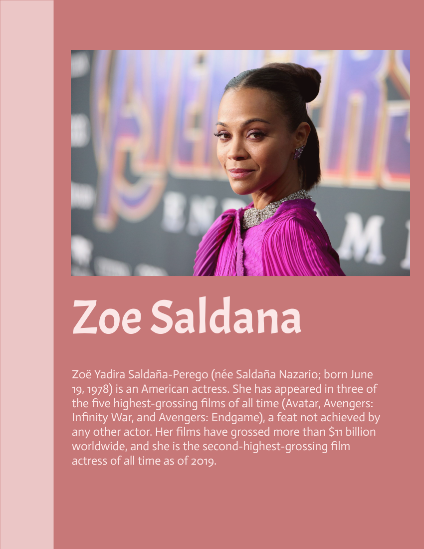 Zoe Saldana Biography