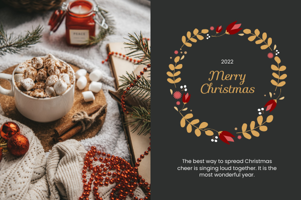 Greeting Card template: Wonderful Christmas Greeting Card (Created by Visual Paradigm Online's Greeting Card maker)