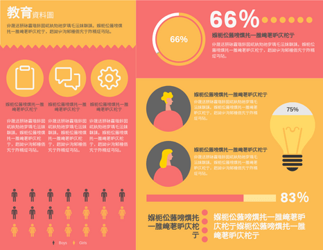 Editable infographics template:教育部水平資料圖