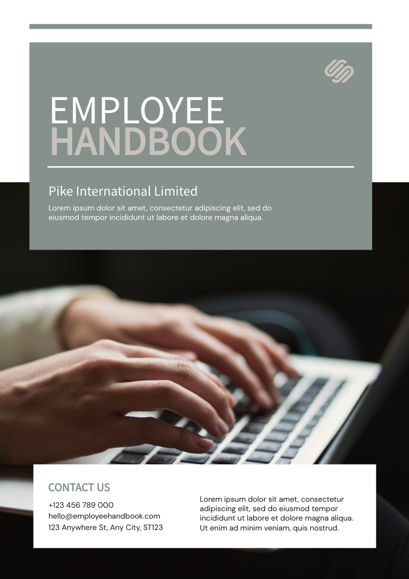 Employee Handbook 模板。Professional Employee Handbook (由 Visual Paradigm Online 的Employee Handbook软件制作)