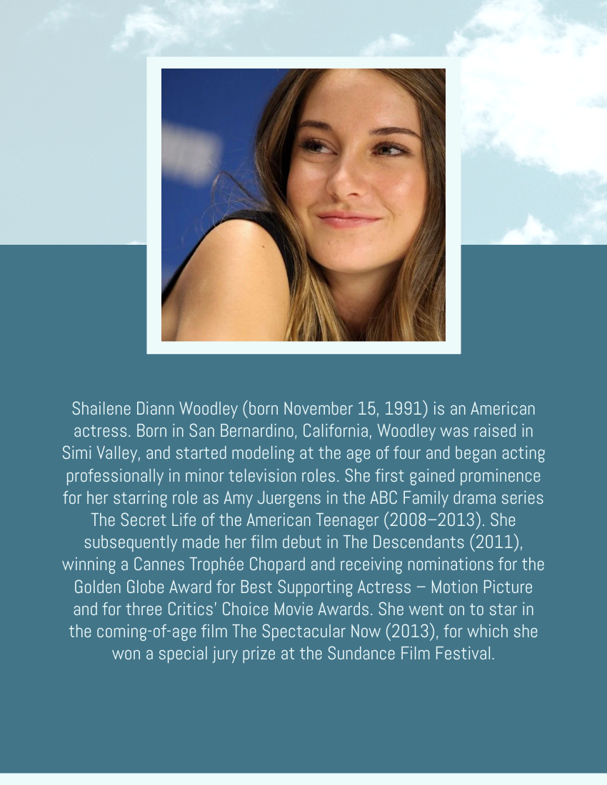 Shailene Woodley Biography