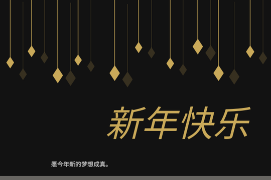 Editable greetingcards template:新年祝福卡