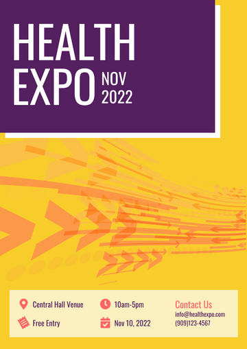 Poster template: Health Expo Poster (Created by Visual Paradigm Online's Poster maker)