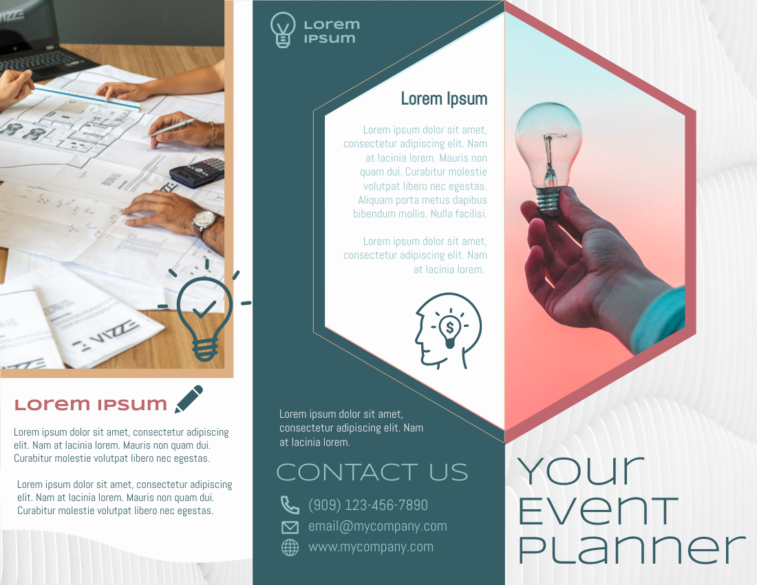 Brochure template: Your Event Planner Brochure (Created by Visual Paradigm Online's Brochure maker)