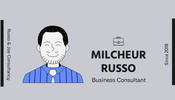 Modern Grey And Purple Business Consultant Card