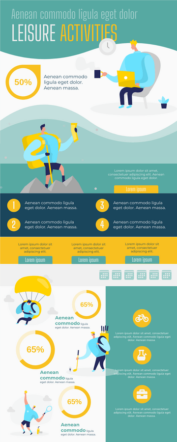 Infographic template: Infographic Introducing Leisure Activities (Created by Visual Paradigm Online's Infographic maker)