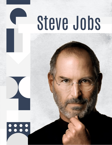 Biography template: Steve Jobs Biography (Created by Visual Paradigm Online's Biography maker)