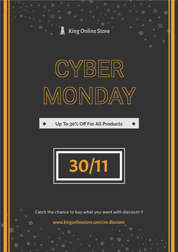 Editable flyers template:Cyber Monday Promotion Flyer