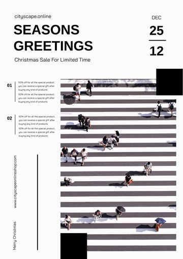 Editable posters template:Seasons Greetings Christmas Sale Poster