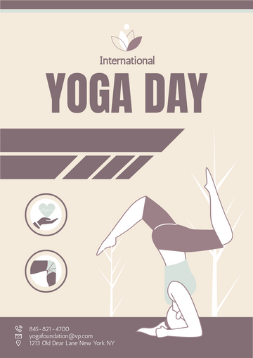 Editable flyers template:International Yoga Benefit Day Flyer