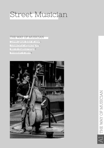 Editable posters template:Street Musician Poster