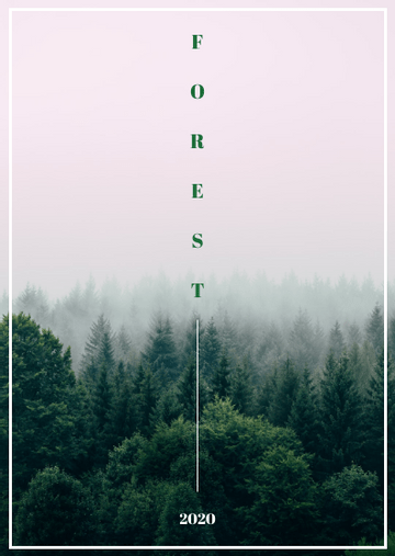 Postcard template: Forest Postcard (Created by InfoART's  marker)