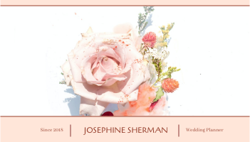 Business Card template: Blossom Pink Floral Photo Business Card (Created by Visual Paradigm Online's Business Card maker)