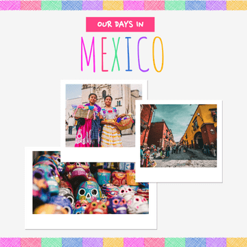 Instagram Post template: Colorful Travel Collage Instagram Post (Created by InfoART's  marker)