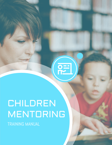 培訓手冊 模板。 Children Welfare Mentor Training Manual (由 Visual Paradigm Online 的培訓手冊軟件製作)