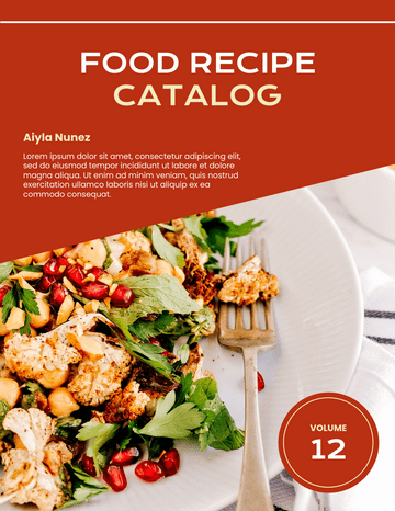 Catalogs template: Food Recipe Catalog (Created by Visual Paradigm Online's Catalogs maker)