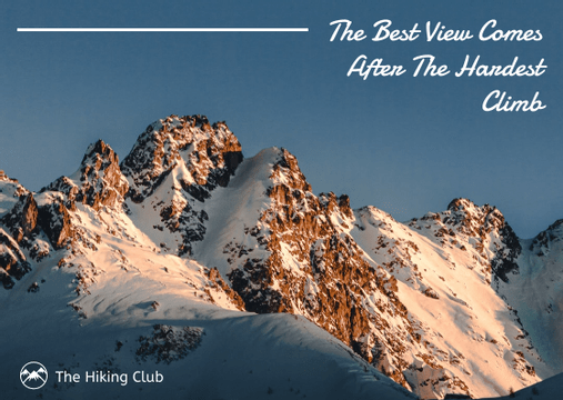 Editable postcards template:The Hiking Club Postcard