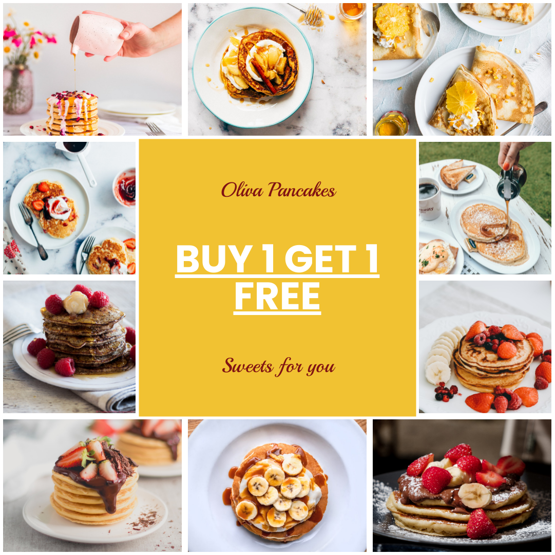 Instagram 帖子 模板。 Sweet Pancakes Sale Instagram Post (由 Visual Paradigm Online 的Instagram 帖子軟件製作)