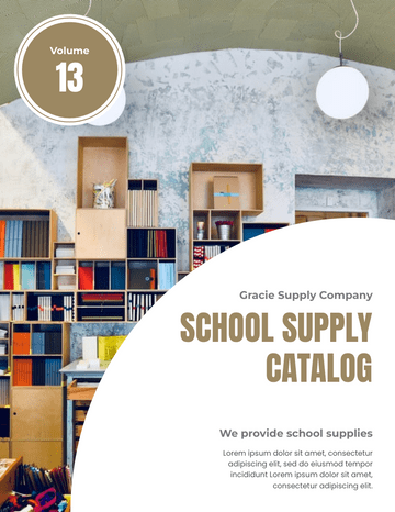 Catalog template: School Supply Cataog (Created by InfoART's  marker)