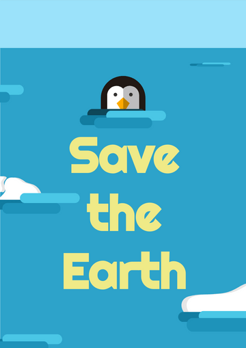 Tagline Flyer About Saving The Earth