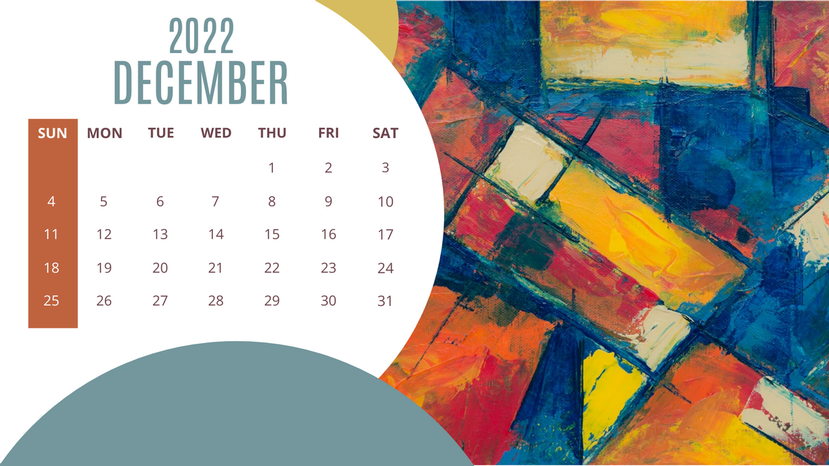 Colorful Painting Calendar