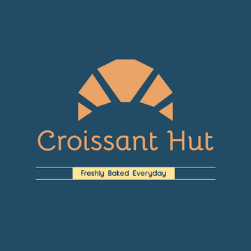 Logo template: Croissant Logos (Created by Visual Paradigm Online's Logo maker)
