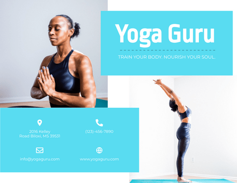 Editable brochures template:Yoga Master Brochure
