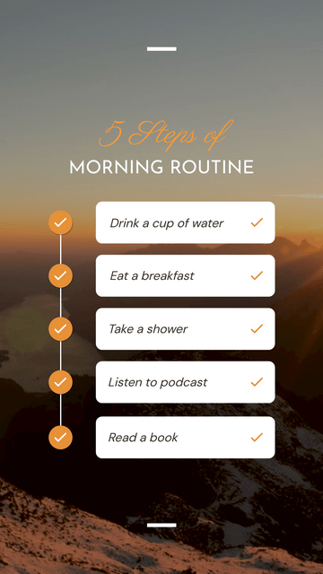 Editable instagramstories template:Your Daily Routine Instagram Story