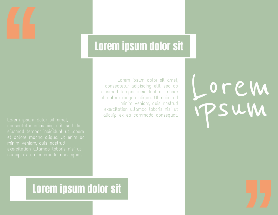 Brochure template: Simple Typography Brochure (Created by InfoART's Brochure maker)
