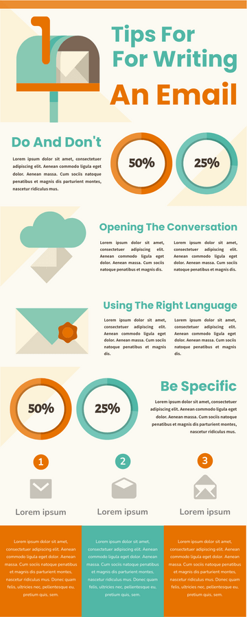 Infographic template: Writing Effective Emails Infographic (Created by Visual Paradigm Online's Infographic maker)