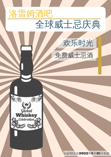 Editable flyers template:世界威士忌日酒吧宣传传单