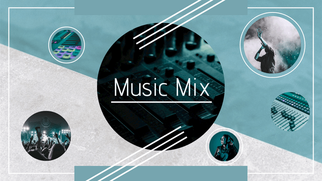 YouTube Thumbnail template: Music Mix YouTube Thumbnail (Created by InfoART's  marker)