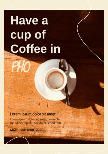Editable flyers template:Coffee Shop Flyer