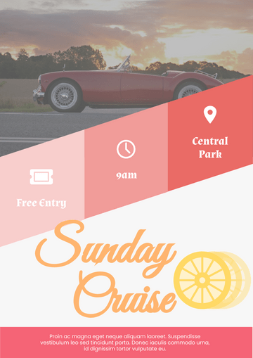 Poster template: Sunday Cruise Poster (Created by Visual Paradigm Online's Poster maker)