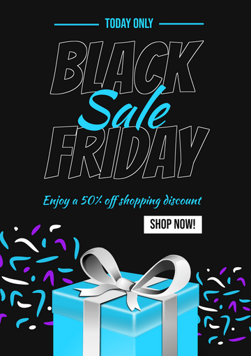 Editable posters template:Black Friday Sale Promotion Poster
