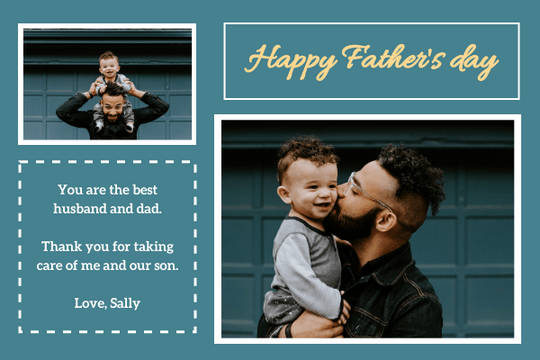 Editable greetingcards template:Photo Father's day Greeting Card