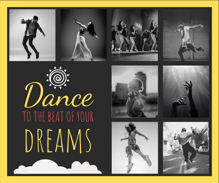 Facebook Posts template: Dancing Collage Facebook Post (Created by Visual Paradigm Online's Facebook Posts maker)