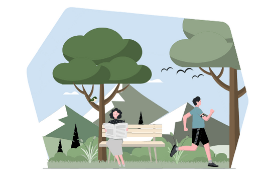 体育插图 模板。National Park Illustration (由 Visual Paradigm Online 的体育插图软件制作)