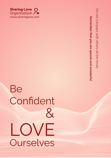 Tagline Flyer With Theme Of Love Ourselves