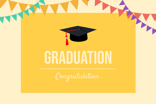 Greeting Card template: Graduation Greeting Card (Created by Visual Paradigm Online's Greeting Card maker)