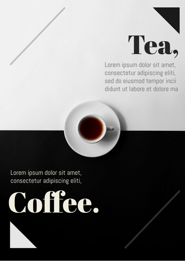 Editable flyers template:Tea vs Coffee Flyer