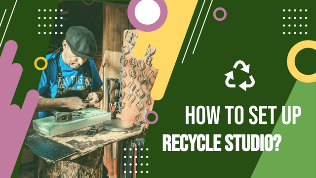 Editable youtubethumbnails template:Recycle Studio Sharing YouTube Thumbnail