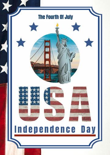 Editable flyers template:The Fourth Of July Independence Day Flyer