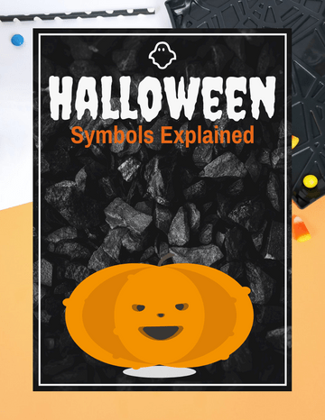 小冊子 模板。 Halloween Symbols Explained (由 Visual Paradigm Online 的小冊子軟件製作)