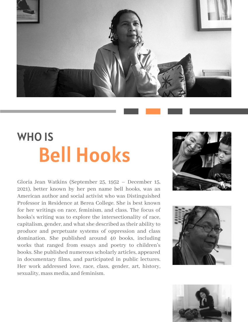 Quote template: Feminism is for everybody. ―Bell Hooks (Created by Visual Paradigm Online's Quote maker)